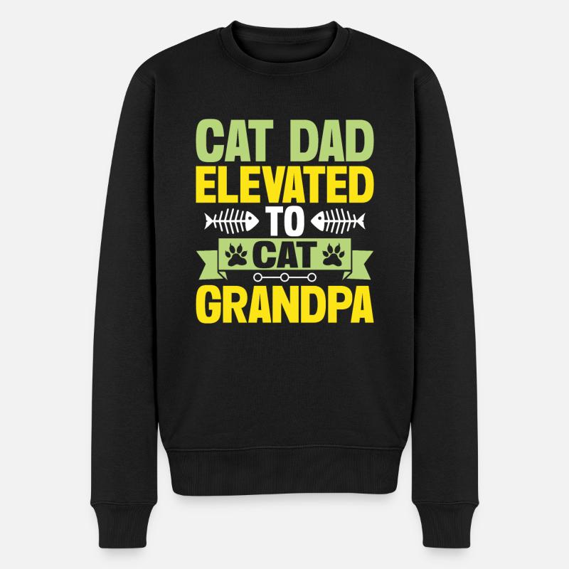 Chats Cadeaux Papy - Pull Premium bio Homme - noir