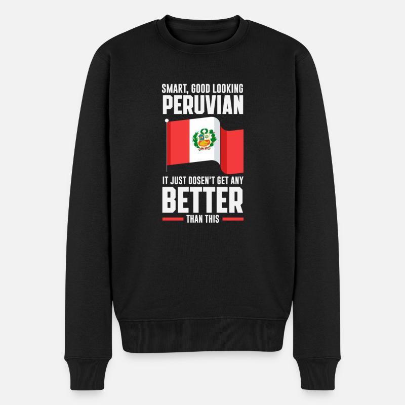 Peru Peruvian Gift - Men's Premium Organic Jumper - black