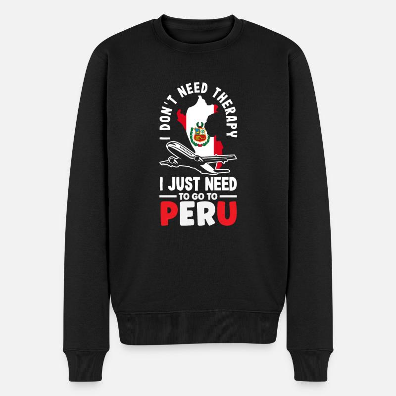 Peru Peruaner Geschenk - Männer Premium Bio Pullover - Schwarz