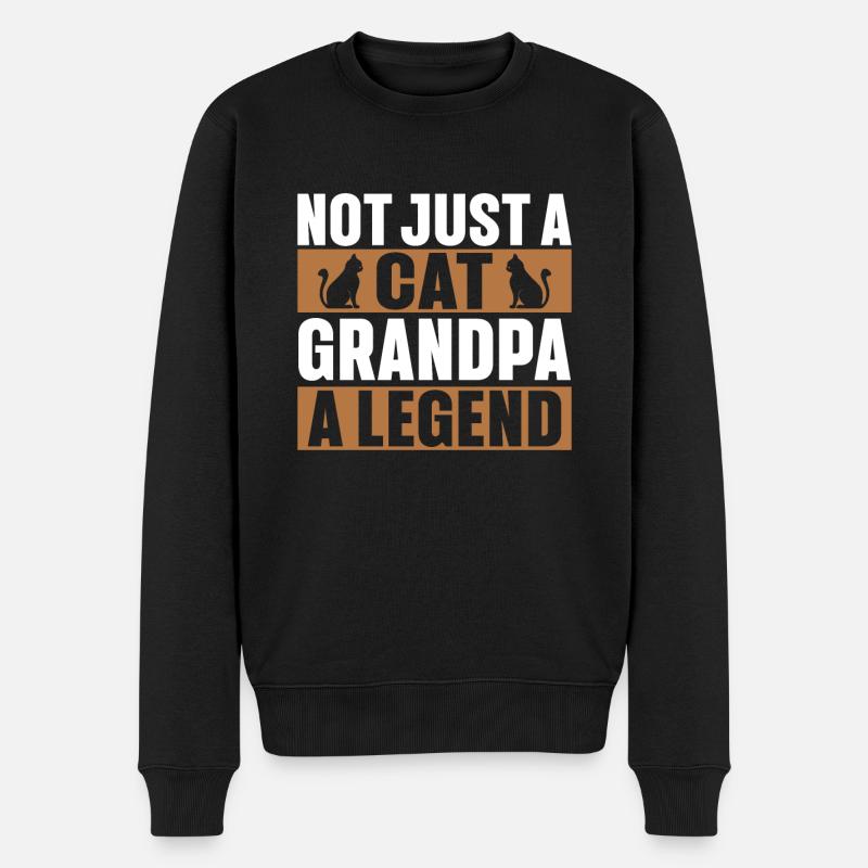 Chats Cadeaux Papy - Pull Premium bio Homme - noir