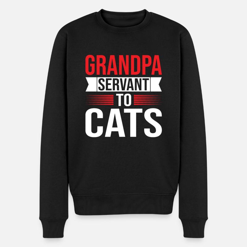 Chats Cadeaux Papy - Pull Premium bio Homme - noir