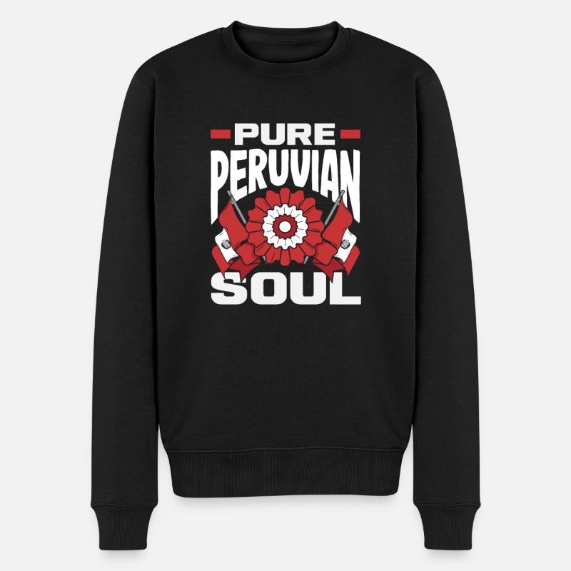 Peru Peruvian Gift - Men's Premium Organic Jumper - black