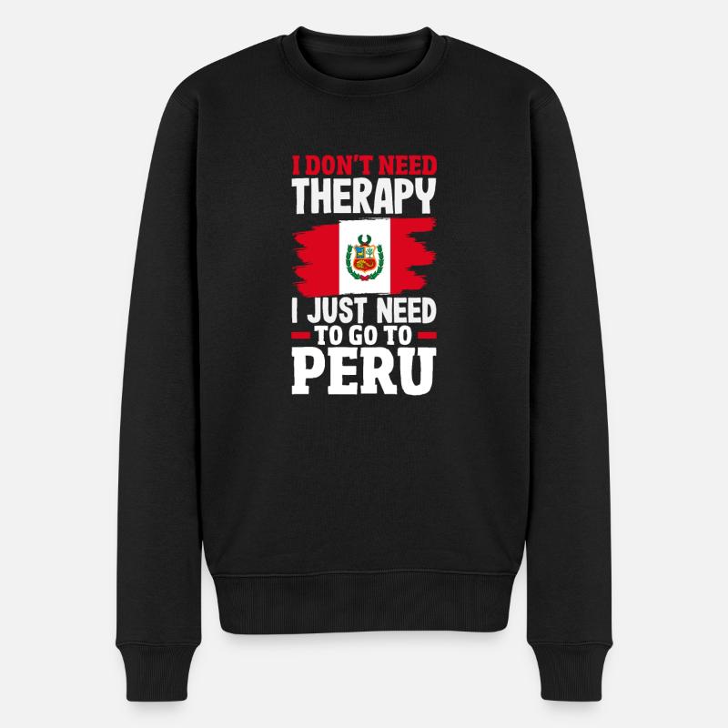 Peru Peruvian Gift - Men's Premium Organic Jumper - black