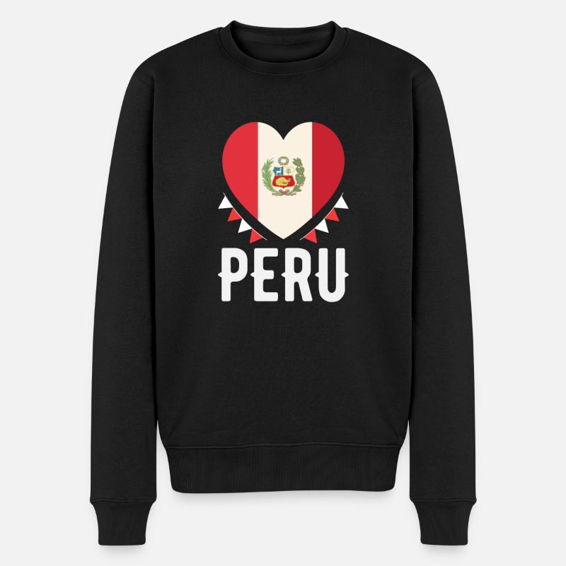 Peru Peruvian Gift - Men's Premium Organic Jumper - black