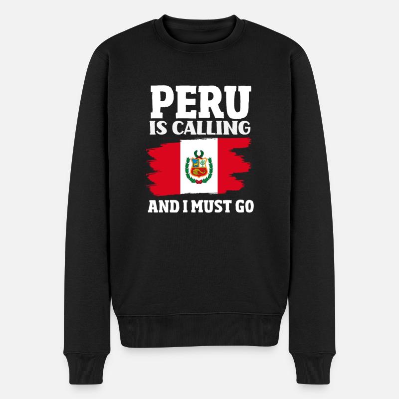 Peru Peruvian Gift - Men's Premium Organic Jumper - black