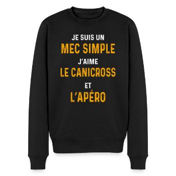 canicross aperitif Simple trainer guy - Men's Premium Organic Jumper - black - Front - Nico (187cm)