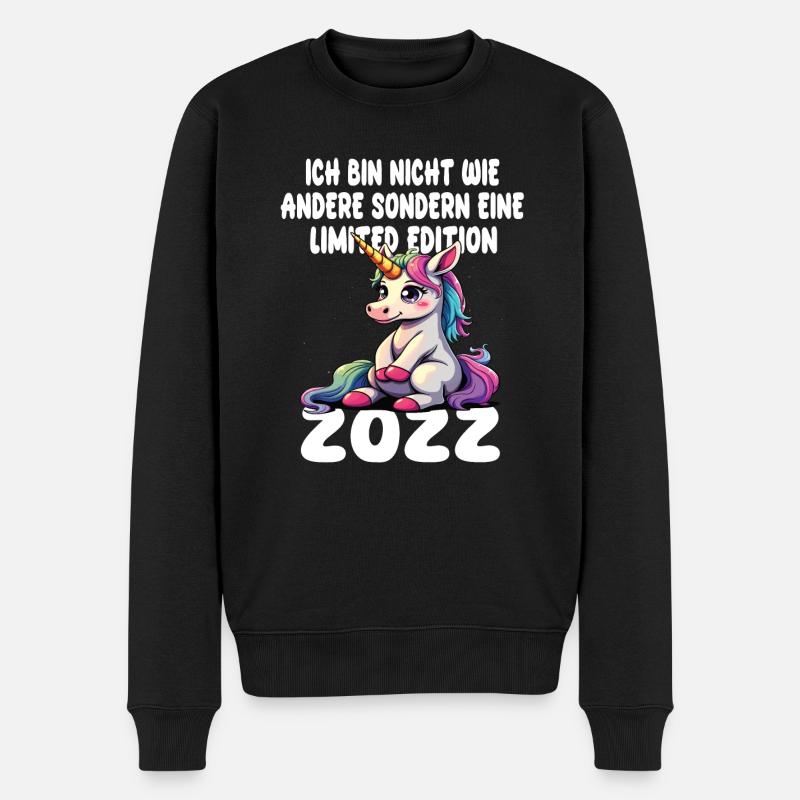 Limited Edition 2022 Geburtstag 2022 Geboren - Männer Premium Bio Pullover - Schwarz