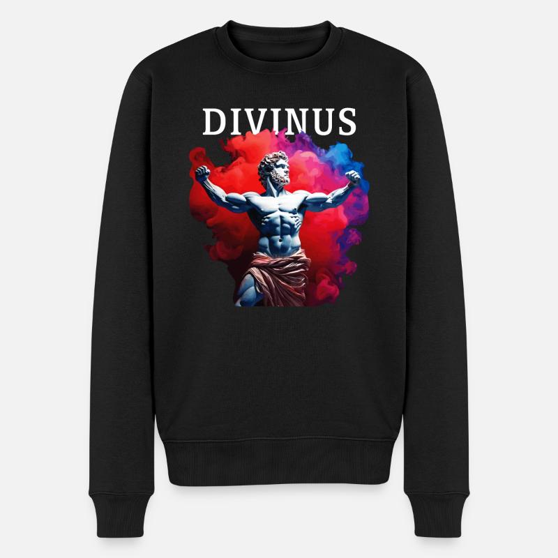 DIVINUS - Pull Premium bio Homme - noir