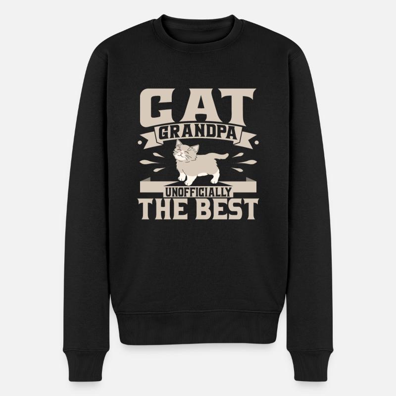 Chats Cadeaux Papy - Pull Premium bio Homme - noir