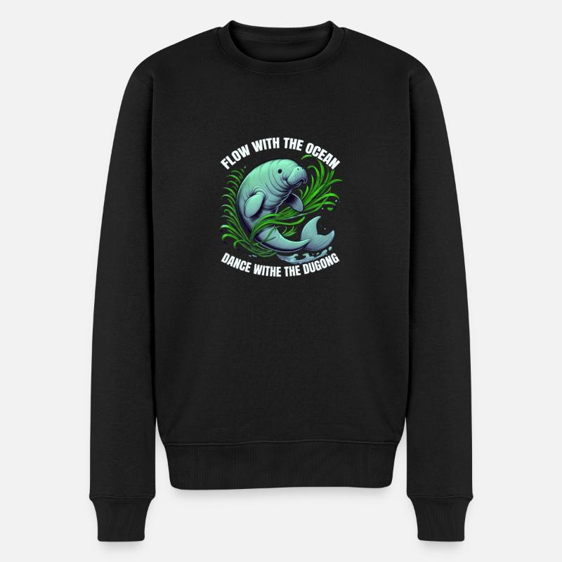 Danses dugong sous l’eau - Pull Premium bio Homme - noir
