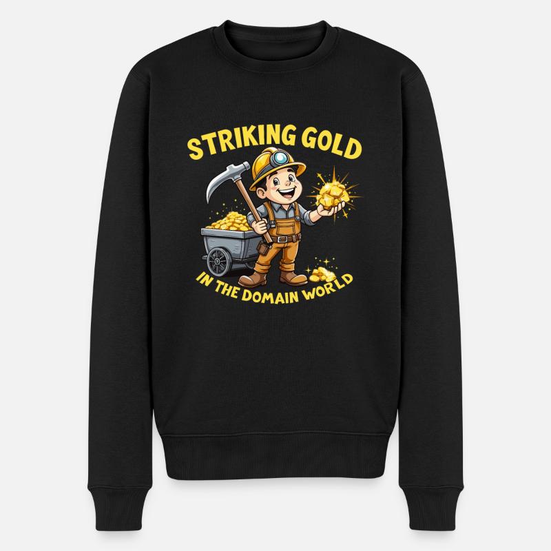 GOLDGRÄBER - Männer Premium Bio Pullover - Schwarz