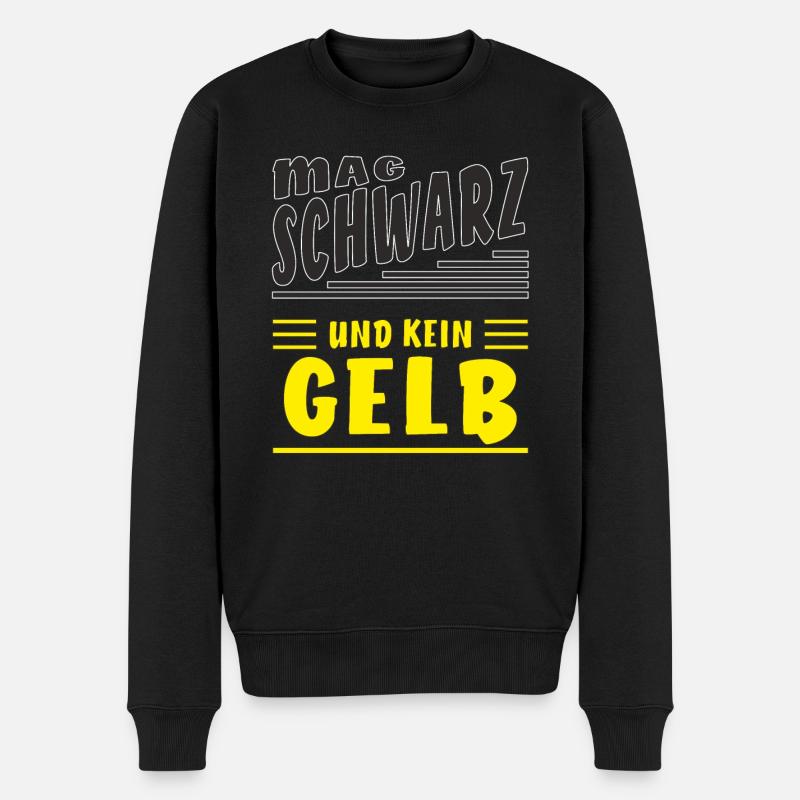 MAG SCHWARZ UND KEIN GELB - Männer Premium Bio Pullover - Schwarz