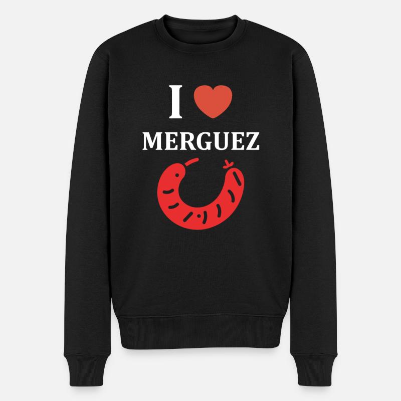 Merguez - Männer Premium Bio Pullover - Schwarz