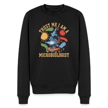 Mikrobiologe - Männer Premium Bio Pullover - Schwarz - Vorne - Nico (187cm)