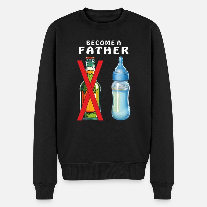 BIBERON DEVENIR PAPA - Pull Premium bio Homme - noir