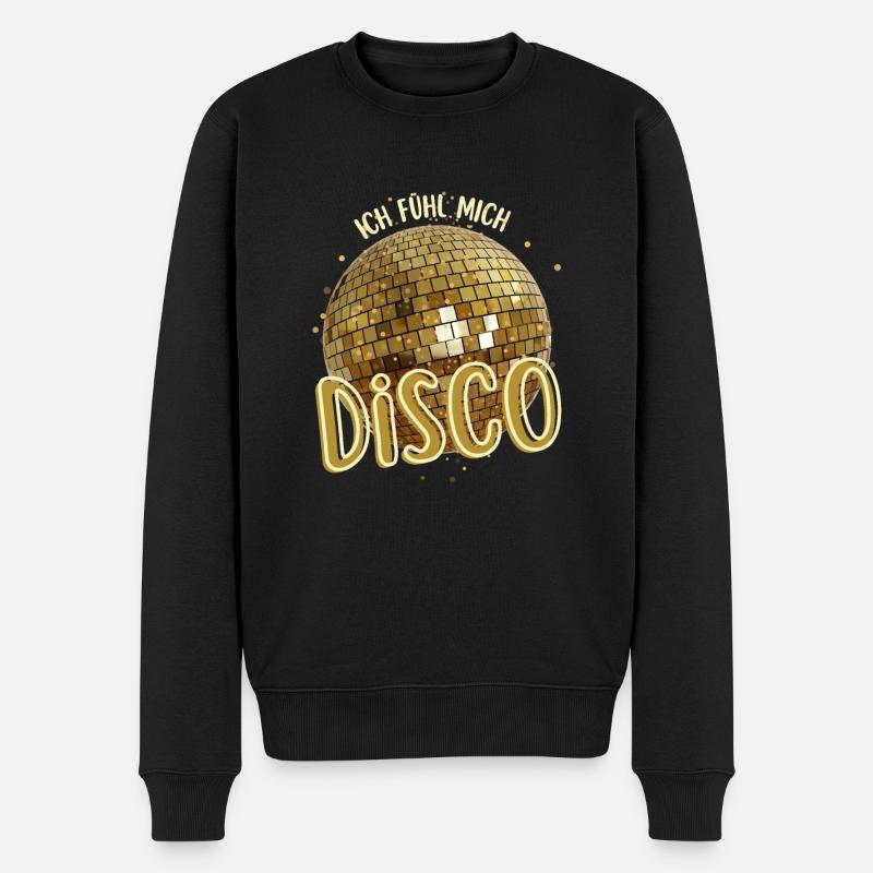 Ich fühl mich Disco Diskothek Party Sprüche - Männer Premium Bio Pullover - Schwarz