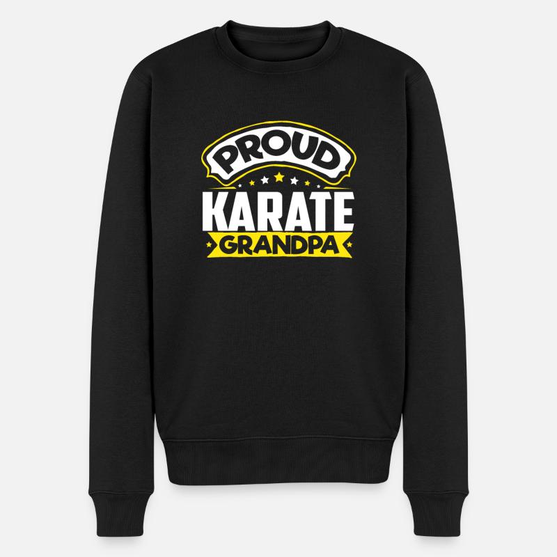 Sport Opa Karate Opa - Männer Premium Bio Pullover - Schwarz