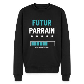 Zukünftiger Pate Zukünftiger Pate Mann Geschenk Pate - Männer Premium Bio Pullover - Schwarz - Vorne - Nico (187cm)