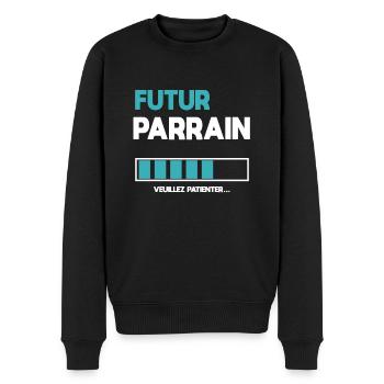 Zukünftiger Pate Geschenk Pate - Männer Premium Bio Pullover - Schwarz - Vorne - Nico (187cm)