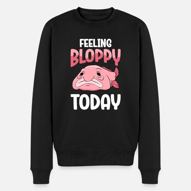 Drôle de poisson Blobfish mignon - Pull Premium bio Homme - noir
