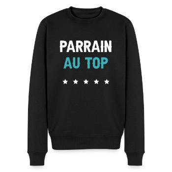 Pate an der Spitze Zukunft Pate Mann Geschenk Pate - Männer Premium Bio Pullover - Schwarz - Vorne - Nico (187cm)