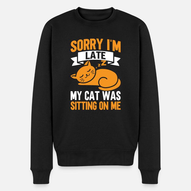 Cat Mom Gifts - Männer Premium Bio Pullover - Schwarz
