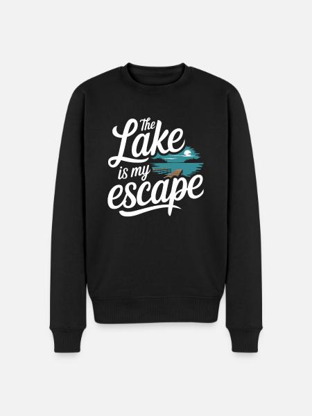 Wild Swimming Outdoor Adventure and Open - Men's Premium Organic Jumper - black