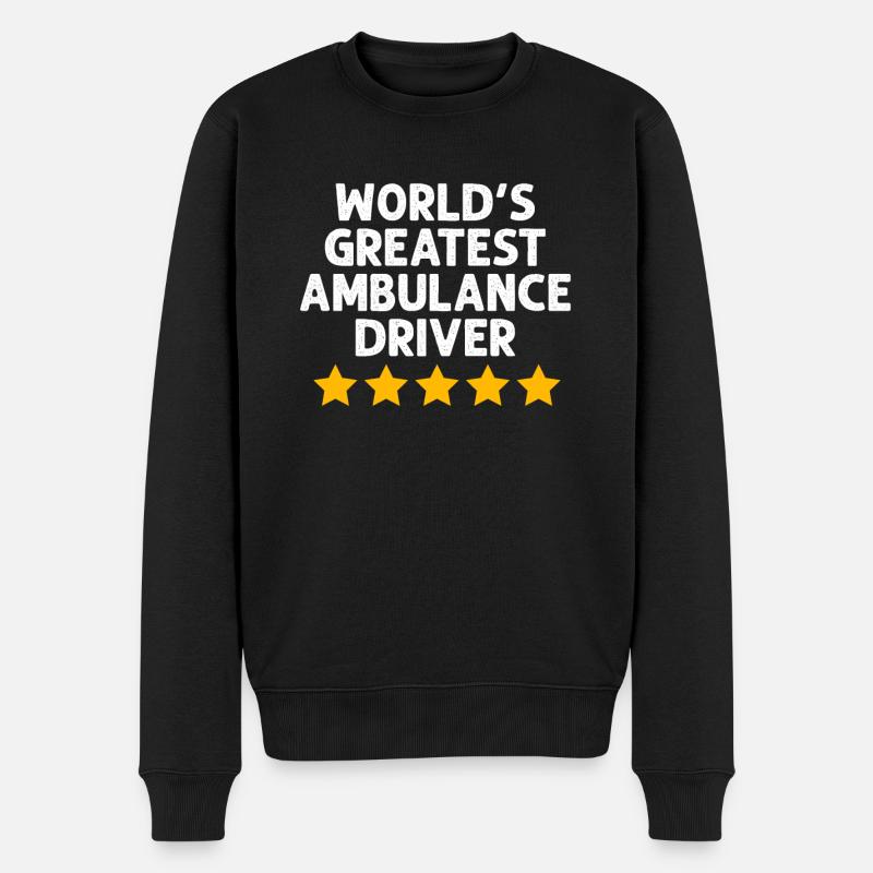 Drôle d’ambulancier Ambulancier EMS Urgence - Pull Premium bio Homme - noir
