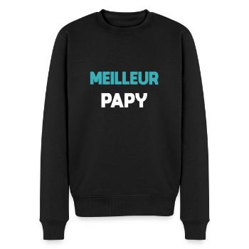 Bester Opa Opa - Männer Premium Bio Pullover - Schwarz - Vorne - Nico (187cm)