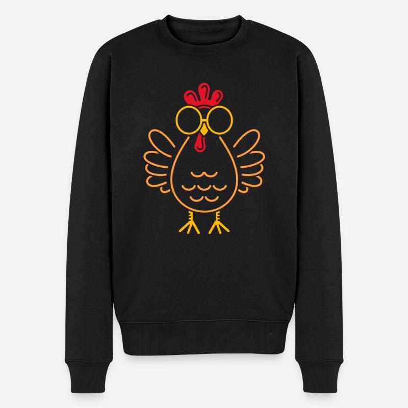 Poulet - Pull Premium bio Homme - noir
