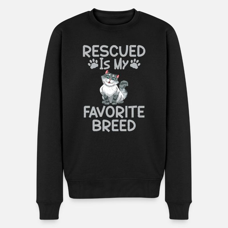 Cat Rescue Gifts - Männer Premium Bio Pullover - Schwarz