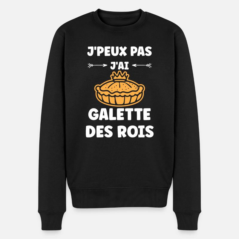 Pfannkuchen - Männer Premium Bio Pullover - Schwarz