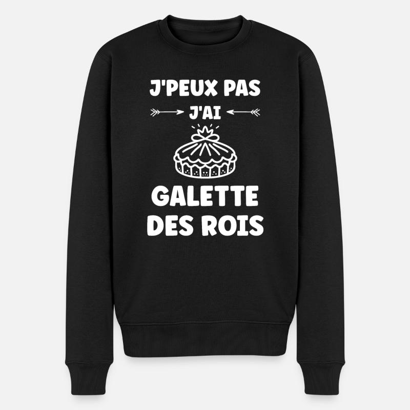 Pfannkuchen - Männer Premium Bio Pullover - Schwarz