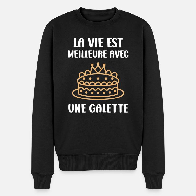 Galette - Pull Premium bio Homme - noir