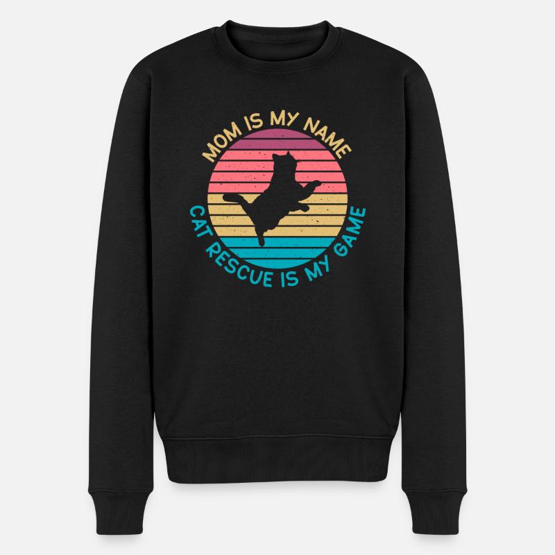 Cat Rescue Gifts - Männer Premium Bio Pullover - Schwarz