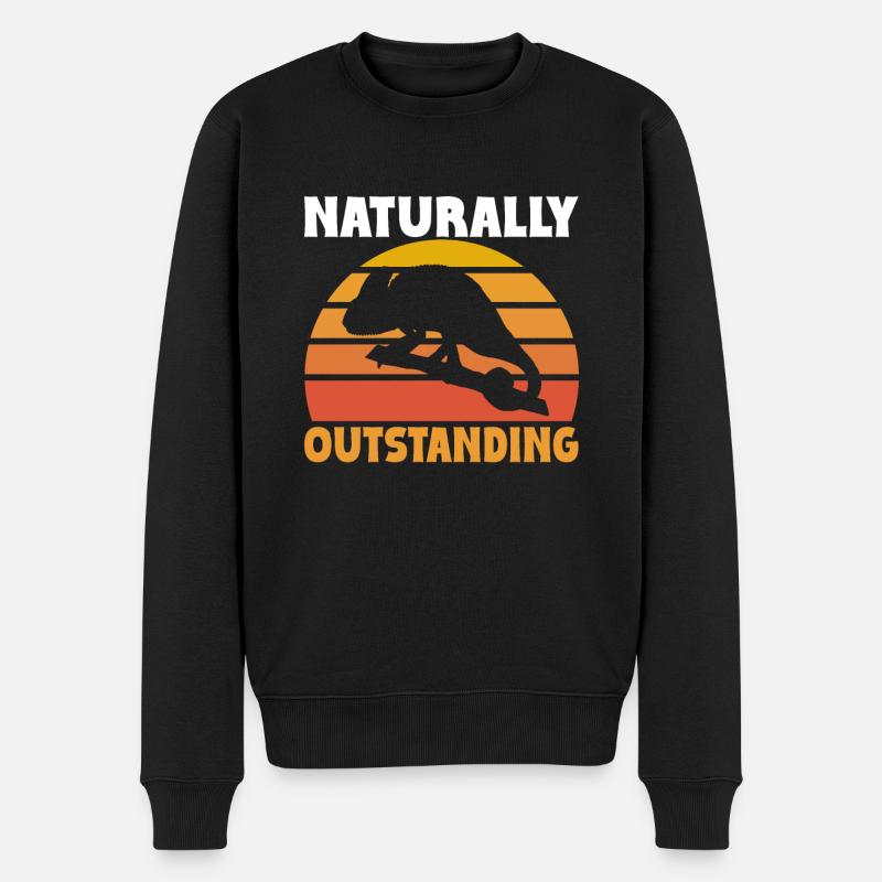 Chameleon Gifts - Männer Premium Bio Pullover - Schwarz