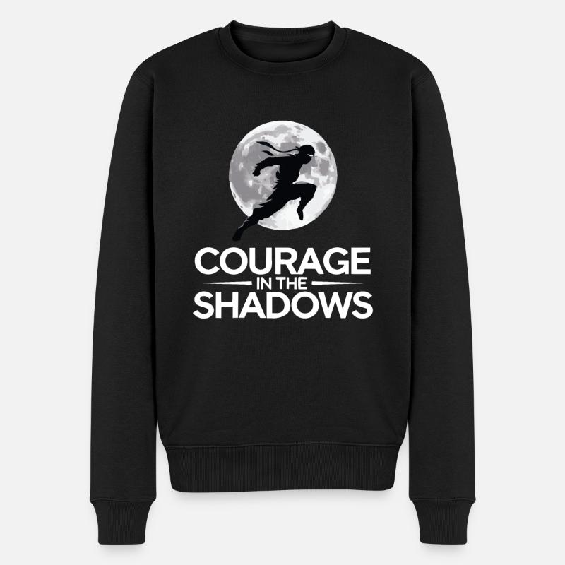 LE COURAGE DANS L’OMBRE - Pull Premium bio Homme - noir
