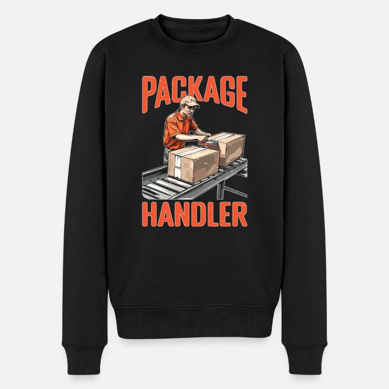 Package Handler 5 - Männer Premium Bio Pullover - Schwarz