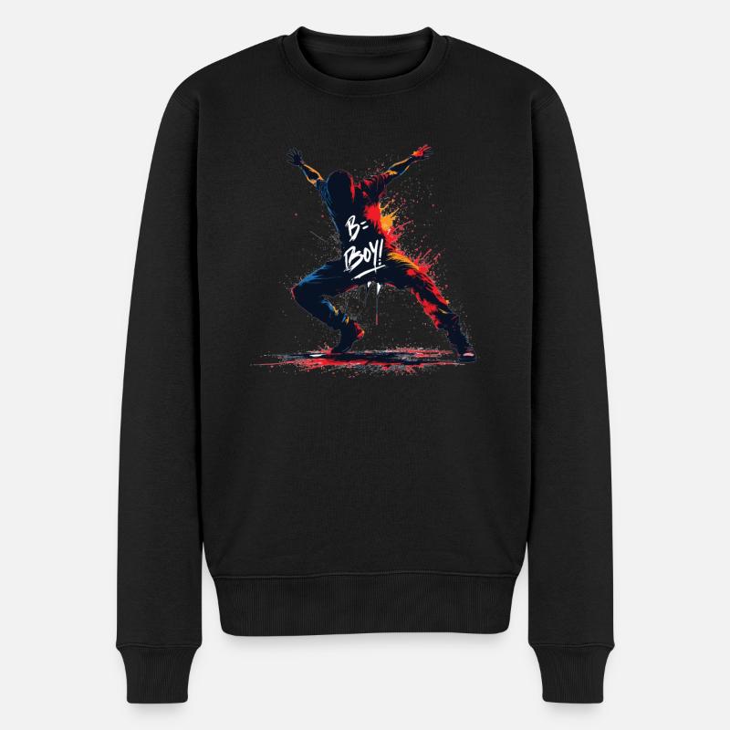 B-Boy Breakdance Hip Hop Tanz Tänzer Breakdance - Männer Premium Bio Pullover - Schwarz