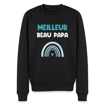 Best Stepdad Rainbow Stepdad Stepdad - Men's Premium Organic Jumper - black - Front - Nico (187cm)