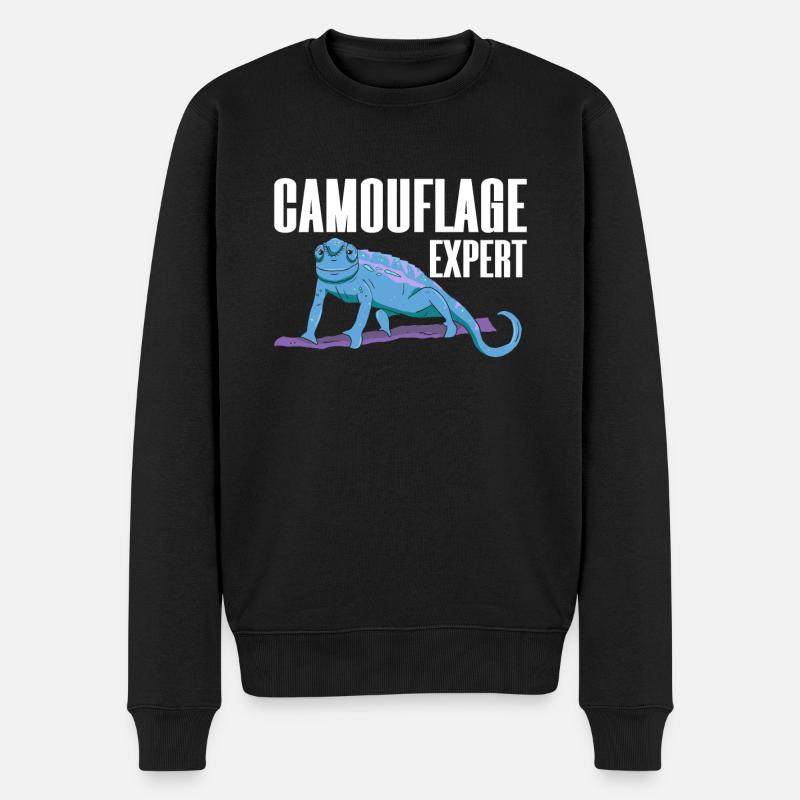 Chameleon Gifts - Männer Premium Bio Pullover - Schwarz