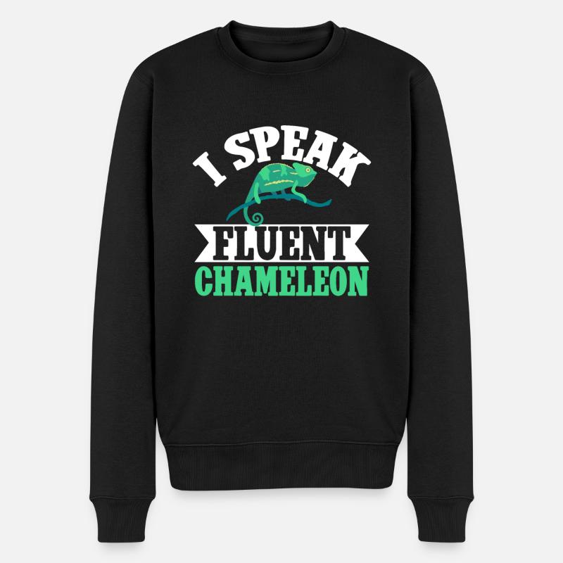 Chameleon Gifts - Männer Premium Bio Pullover - Schwarz