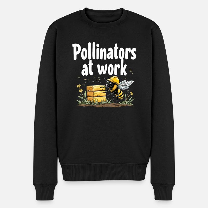 Jardinier, pollinisateur, jardin et - Pull Premium bio Homme - noir