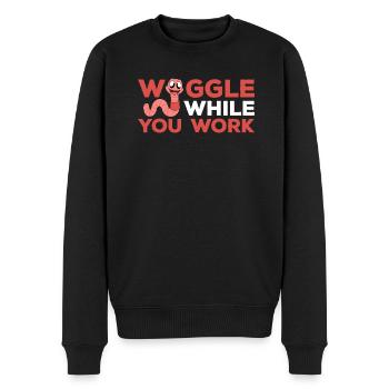 Mignon ver drôle vers de terre vers de terre - Pull Premium bio Homme - noir - Devant - Nico (187cm)