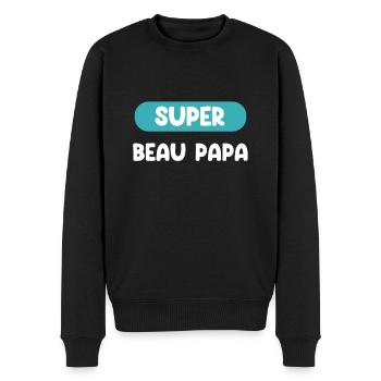 Super Stepdad Gift Stepfather Stepdad Stepdad - Men's Premium Organic Jumper - black - Front - Nico (187cm)