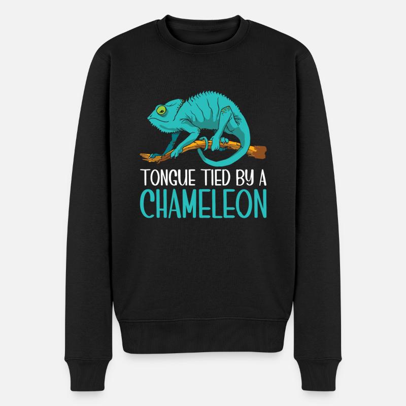 Chameleon Gifts - Männer Premium Bio Pullover - Schwarz