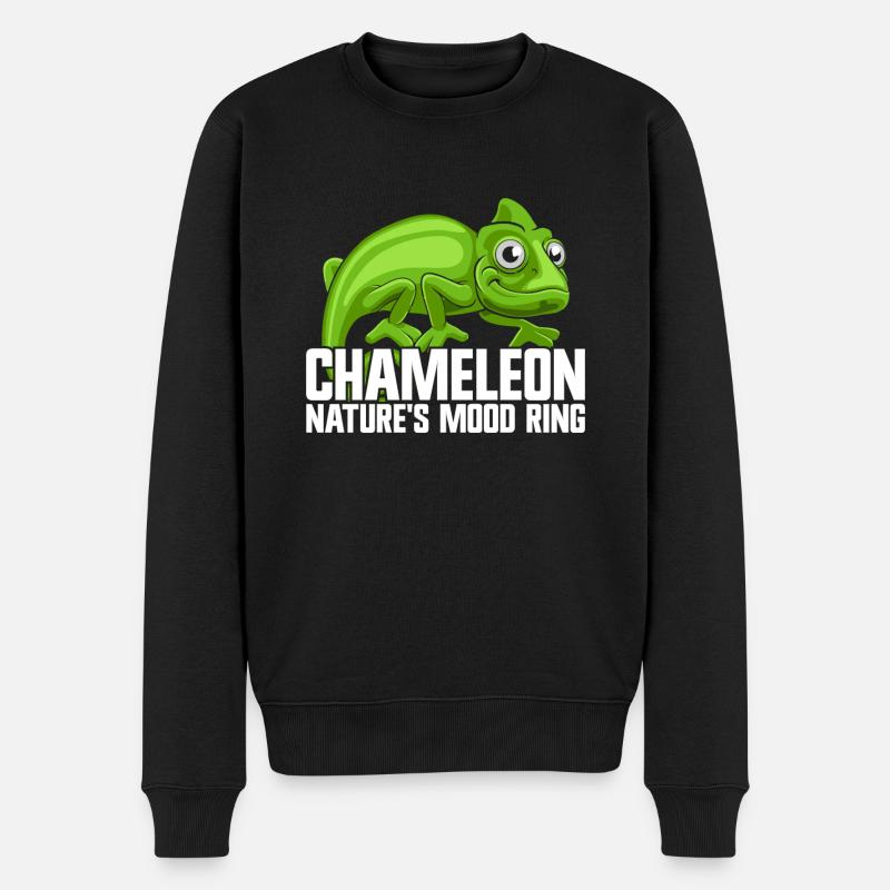 Chameleon Gifts - Männer Premium Bio Pullover - Schwarz