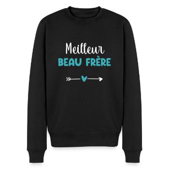 Bestes Schwager-Herz - Männer Premium Bio Pullover - Schwarz - Vorne - Nico (187cm)