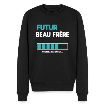 future brother-in-law - Men's Premium Organic Jumper - black - Front - Nico (187cm)