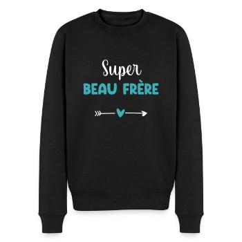 Super Schwager-Herz - Männer Premium Bio Pullover - Schwarz - Vorne - Nico (187cm)